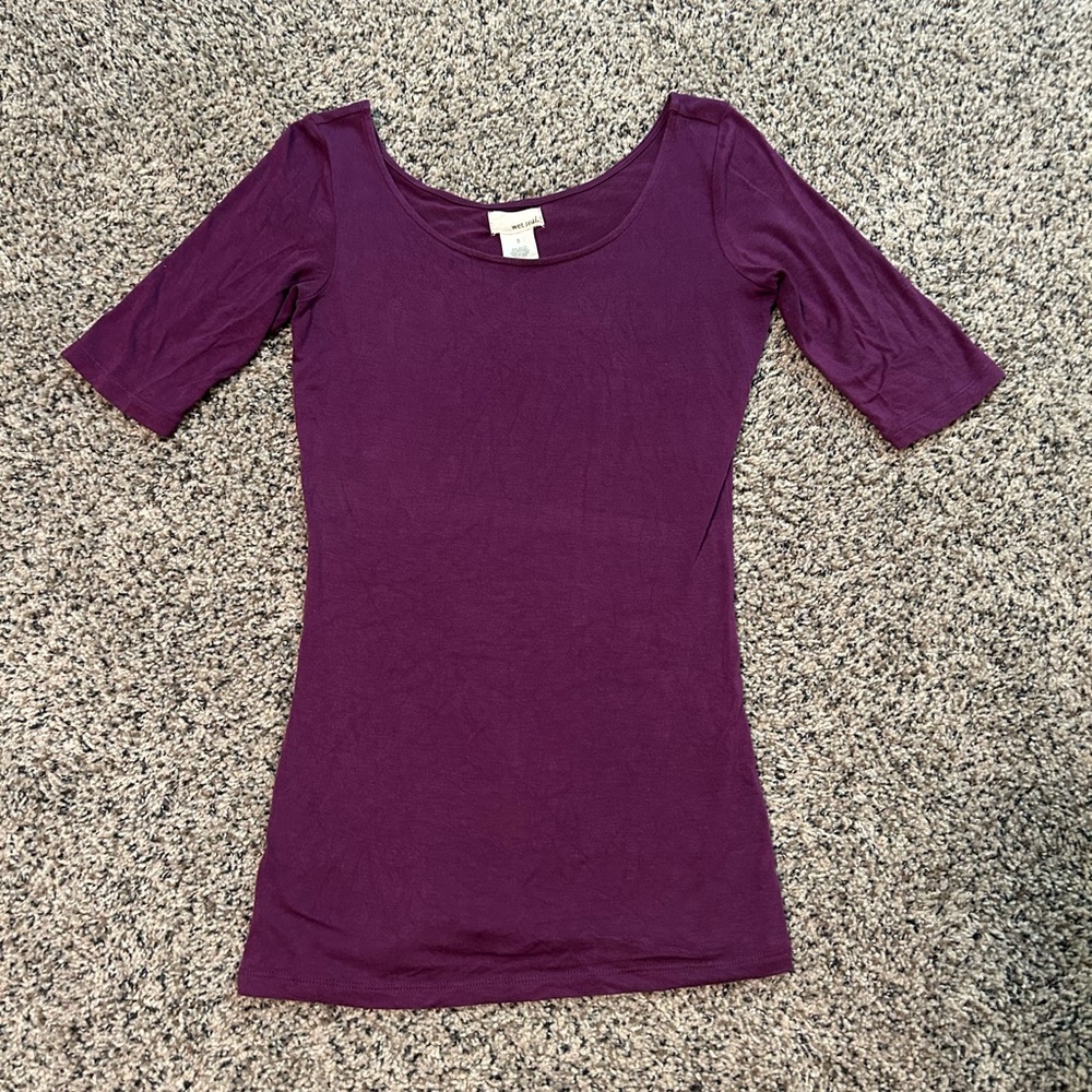 Wet Seal Purple Half Sleeve top- size small!
